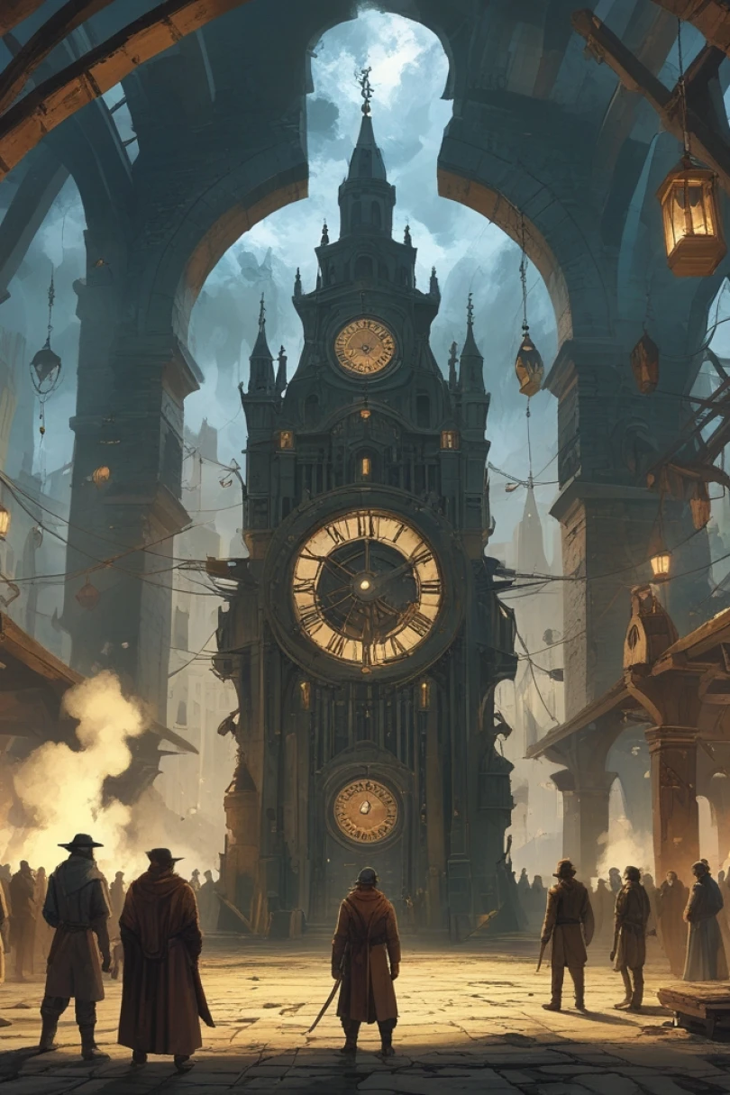 The City's Pulse and the Hoursmith's Hands - Fantasy story cover by Orlan Petrovic Cover for story: The City's Pulse and the Hoursmith's Hands