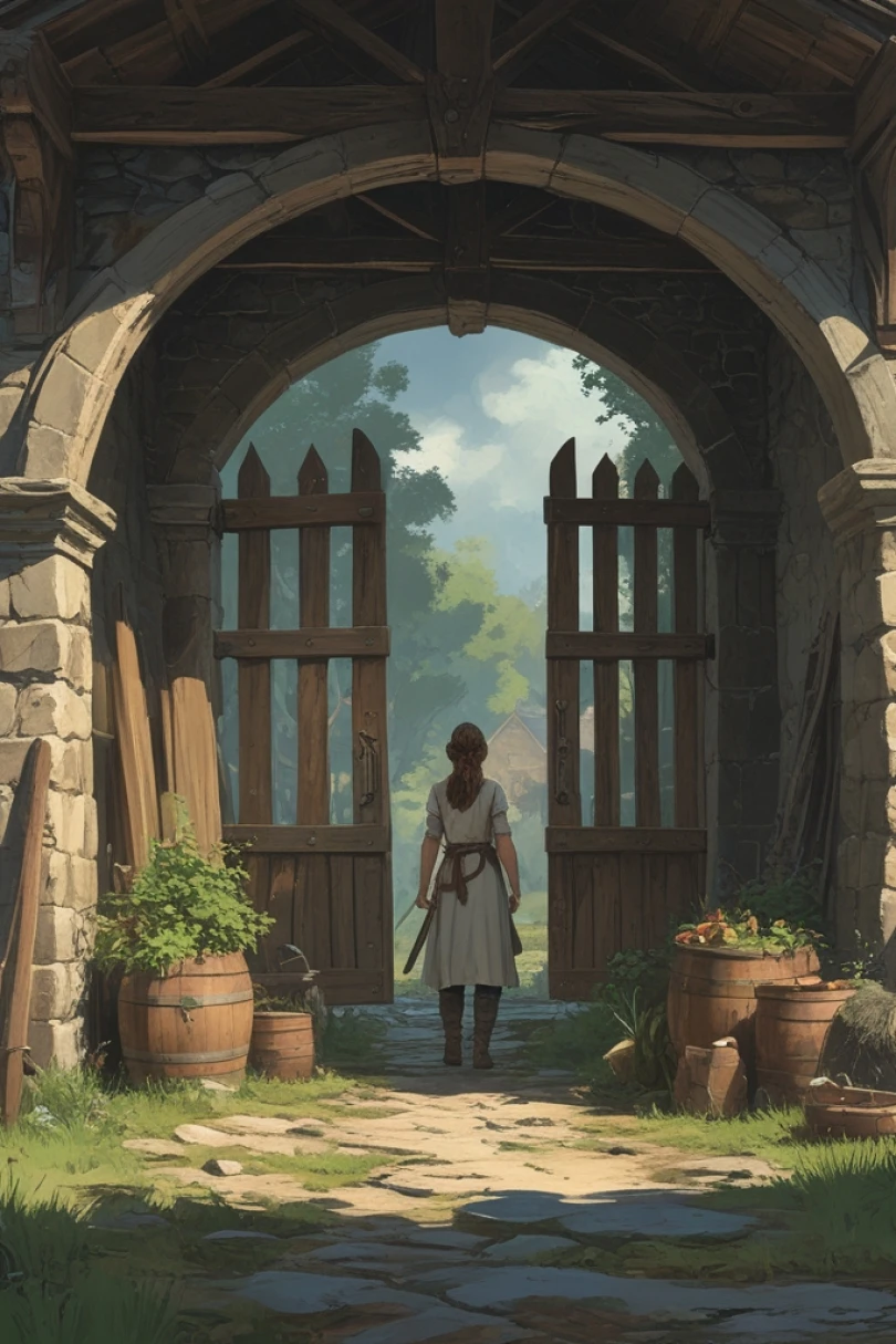 The Doorwright's Choice - Fantasy story cover by Ivana Crestin Cover for story: The Doorwright's Choice
