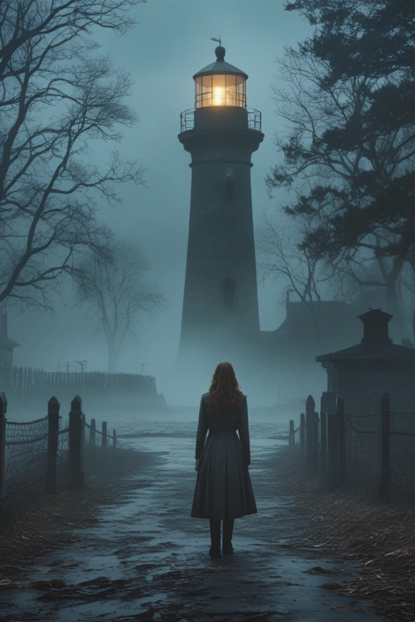 The Lantern at Breakwater Point - Supernatural story cover by Daniel Korvek Cover for story: The Lantern at Breakwater Point
