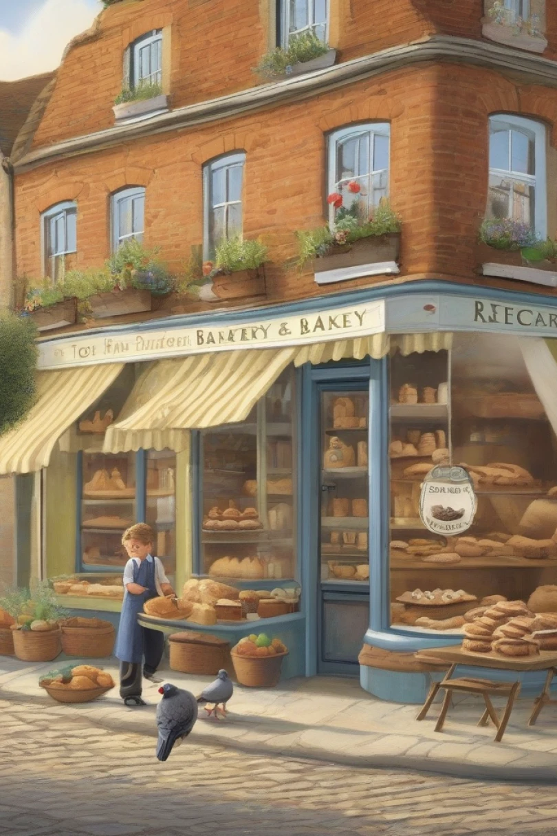 Toby and the Bakery on Juniper Street - Slice of Life story cover by Daniel Korvek Cover for story: Toby and the Bakery on Juniper Street