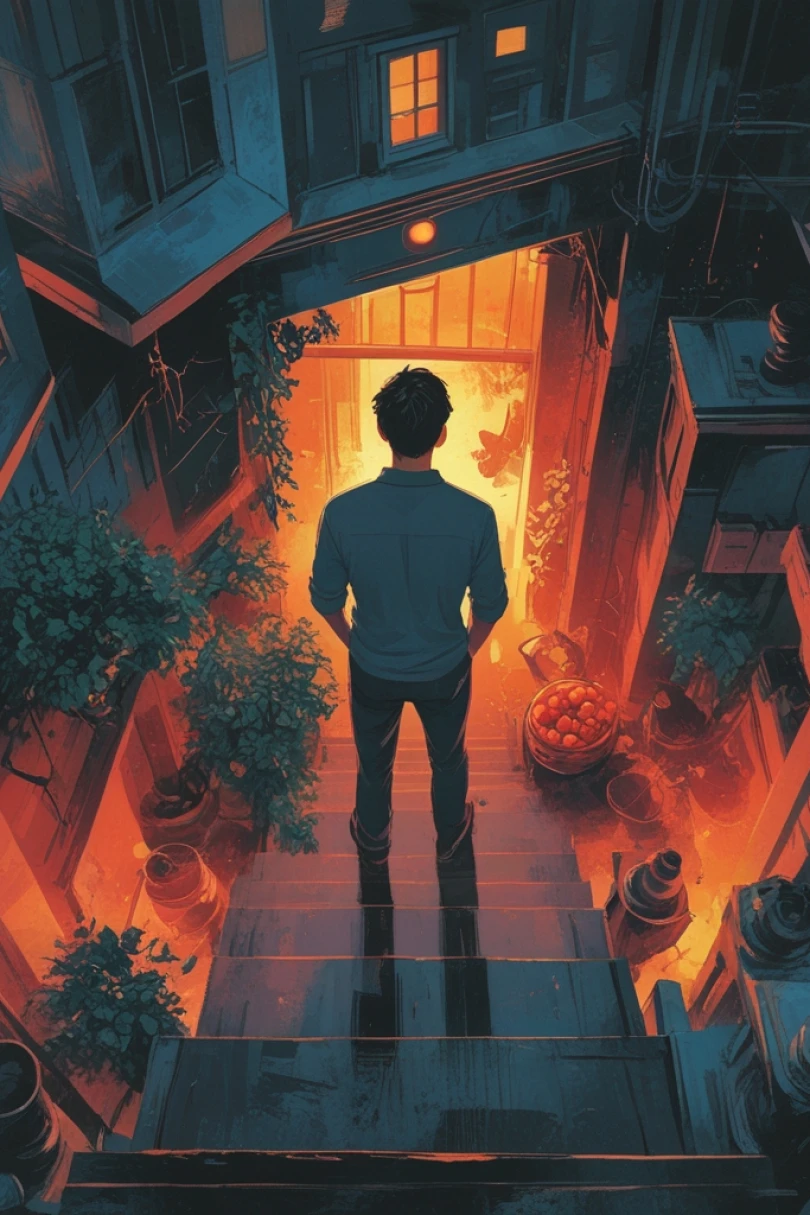 Floors Between Us - Psychological story cover by Pascal Drovic Cover for story: Floors Between Us