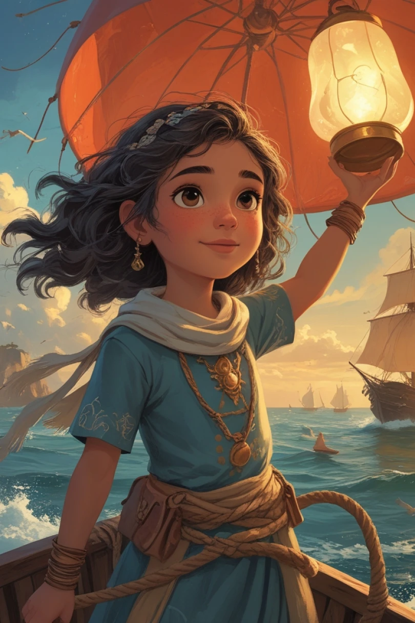 Asha and the Lantern-Star - Children's story cover by Celina Vorrel Cover for story: Asha and the Lantern-Star