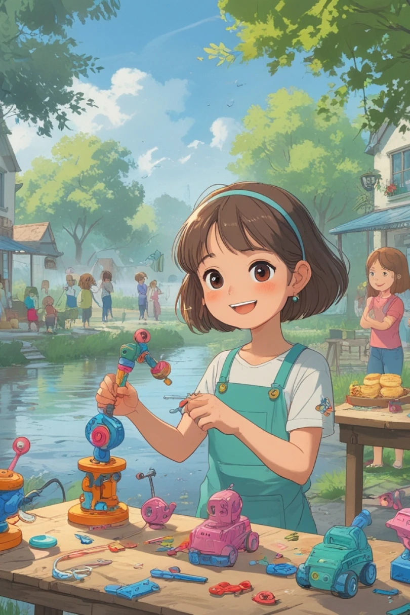 Nora and the Talking Pins of Willow Street - Children's story cover by Bastian Kreel Cover for story: Nora and the Talking Pins of Willow Street