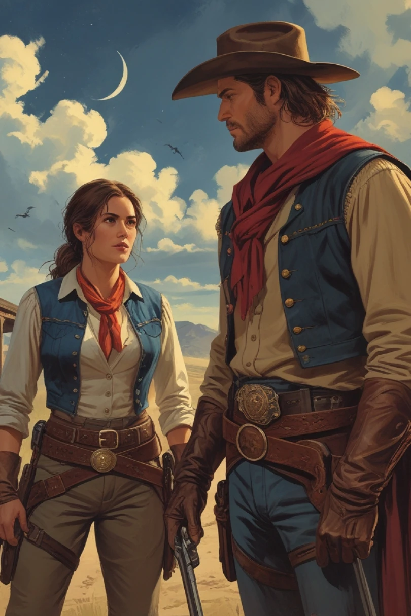 Dust and Vow - Western story cover by Isabelle Faron Cover for story: Dust and Vow