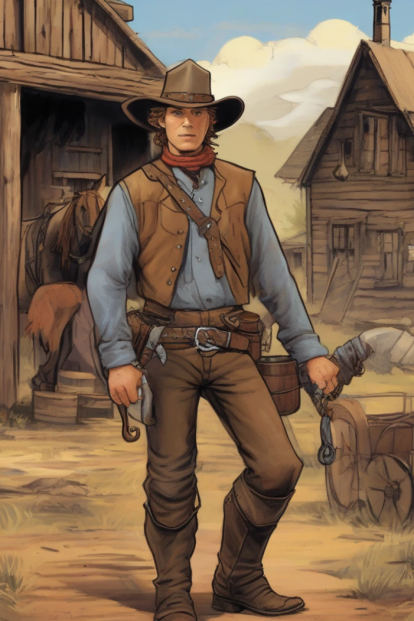 Crescent of Dry Creek - Western story cover by Ulrika Vossen Cover for story: Crescent of Dry Creek