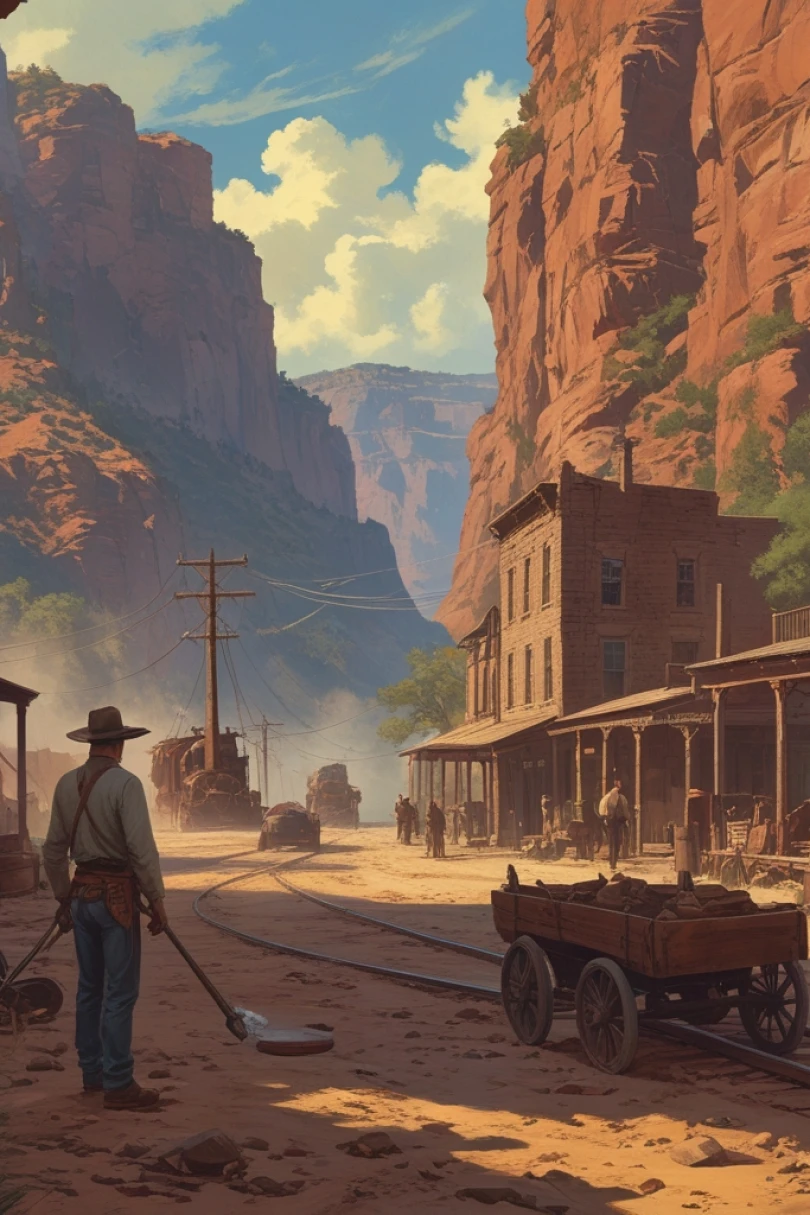 Forged Across the Canyon - Western story cover by Agatha Vorin Cover for story: Forged Across the Canyon