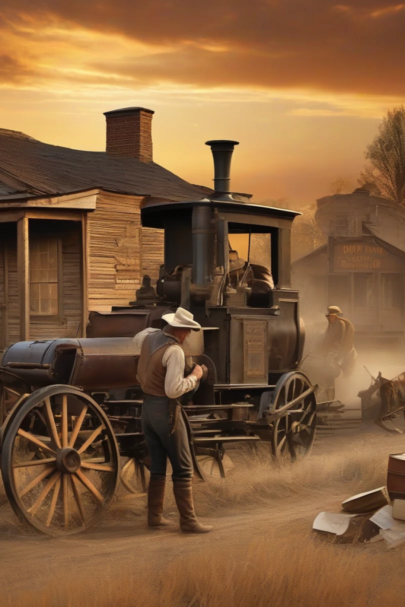 Hammered Lines - Western story cover by Theo Rasmus Cover for story: Hammered Lines