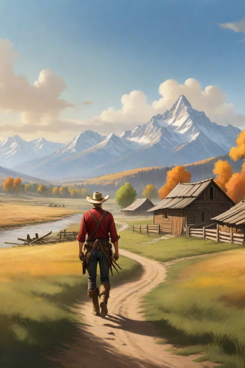 Red Mesa Reckoning - Western story cover by Greta Holvin Cover for story: Red Mesa Reckoning