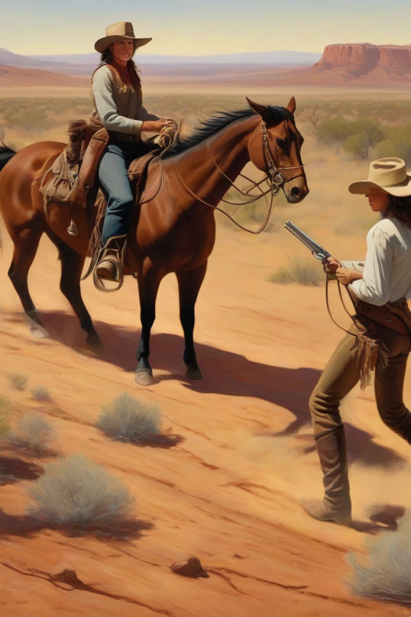 Signal at Red Mesa - Western story cover by Jonas Krell Cover for story: Signal at Red Mesa