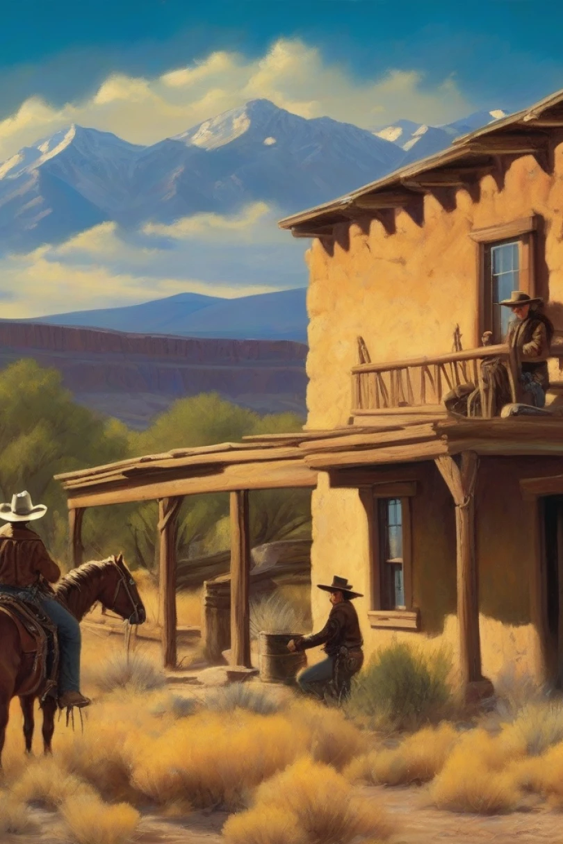 Sundown Verdict - Western story cover by Geraldine Moss Cover for story: Sundown Verdict