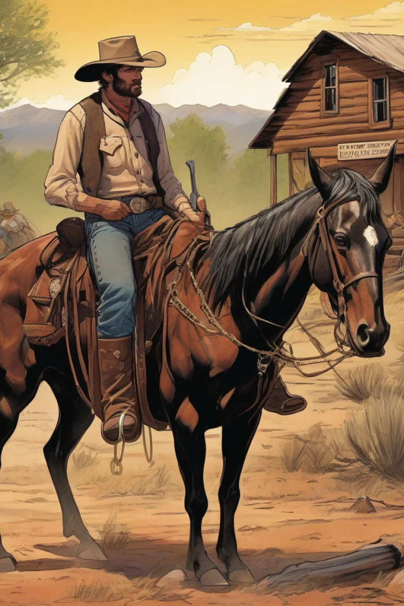 The Last Well at Drybone Ridge - Western story cover by Sabrina Mollier Cover for story: The Last Well at Drybone Ridge