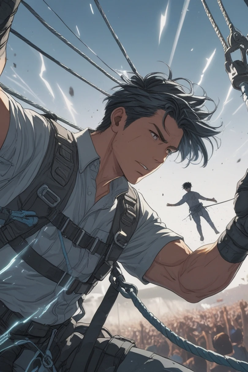 Ropes and Reckoning - Action story cover by Jon Verdin Cover for story: Ropes and Reckoning