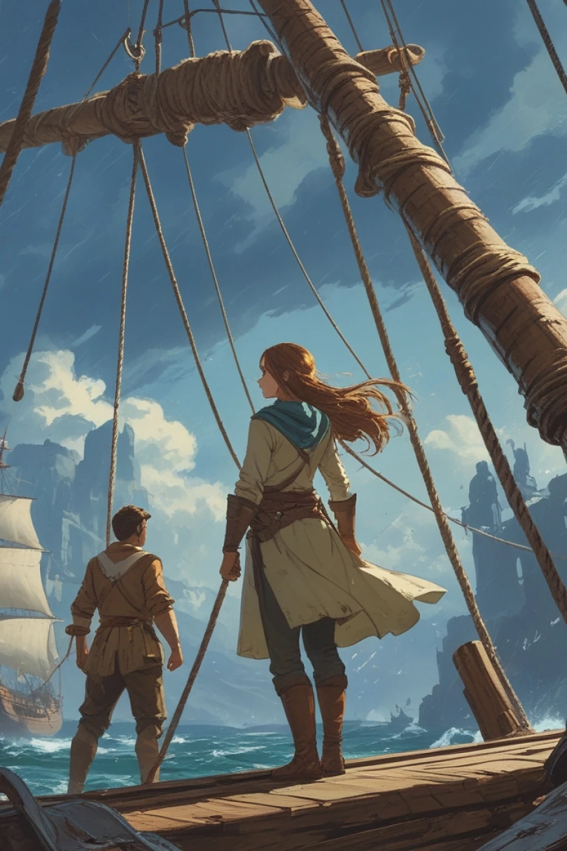 Beneath the Spliced Sky - Adventure story cover by Laurent Brecht Cover for story: Beneath the Spliced Sky