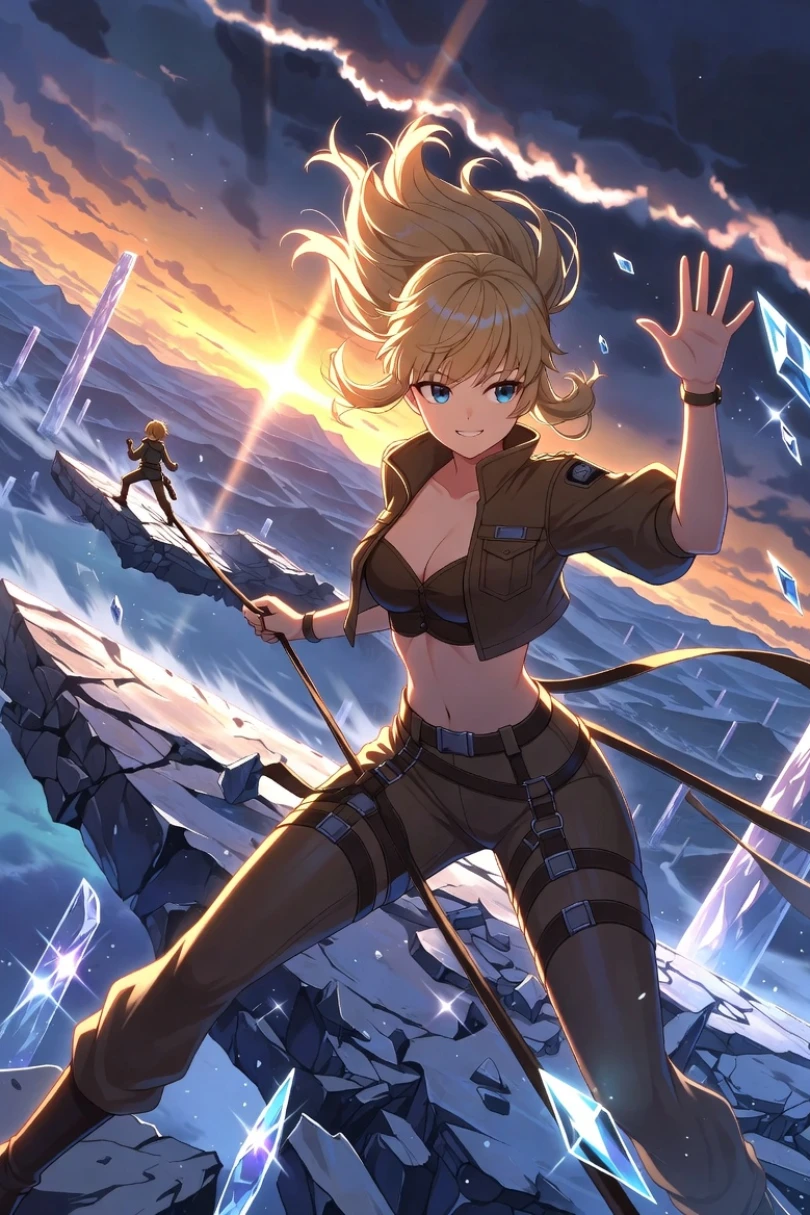 Gathering Windglass at Dusk - Adventure story cover by Roland Erven Cover for story: Gathering Windglass at Dusk