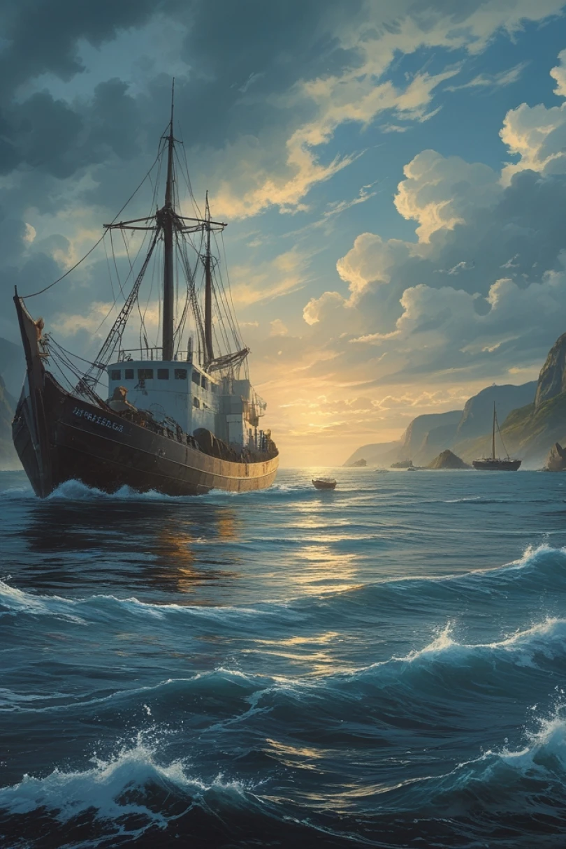 Crossing the Fractured Shoals - Adventure story cover by Corinne Valant Cover for story: Crossing the Fractured Shoals
