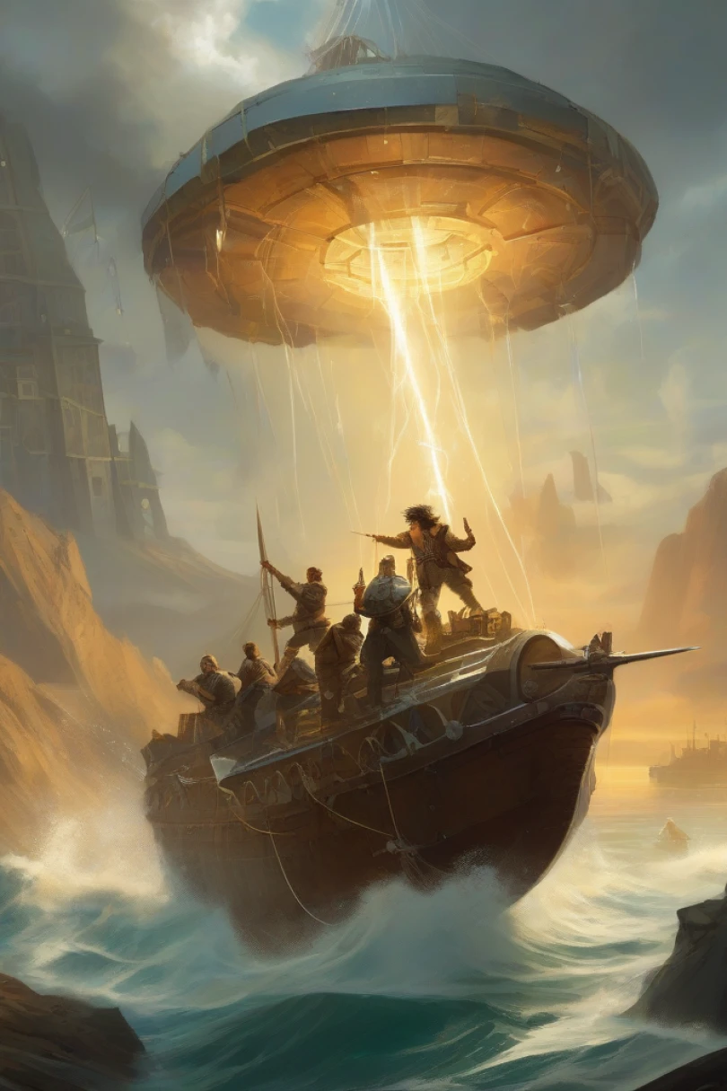 The Last Wind Engine - Adventure story cover by Edgar Mallin Cover for story: The Last Wind Engine