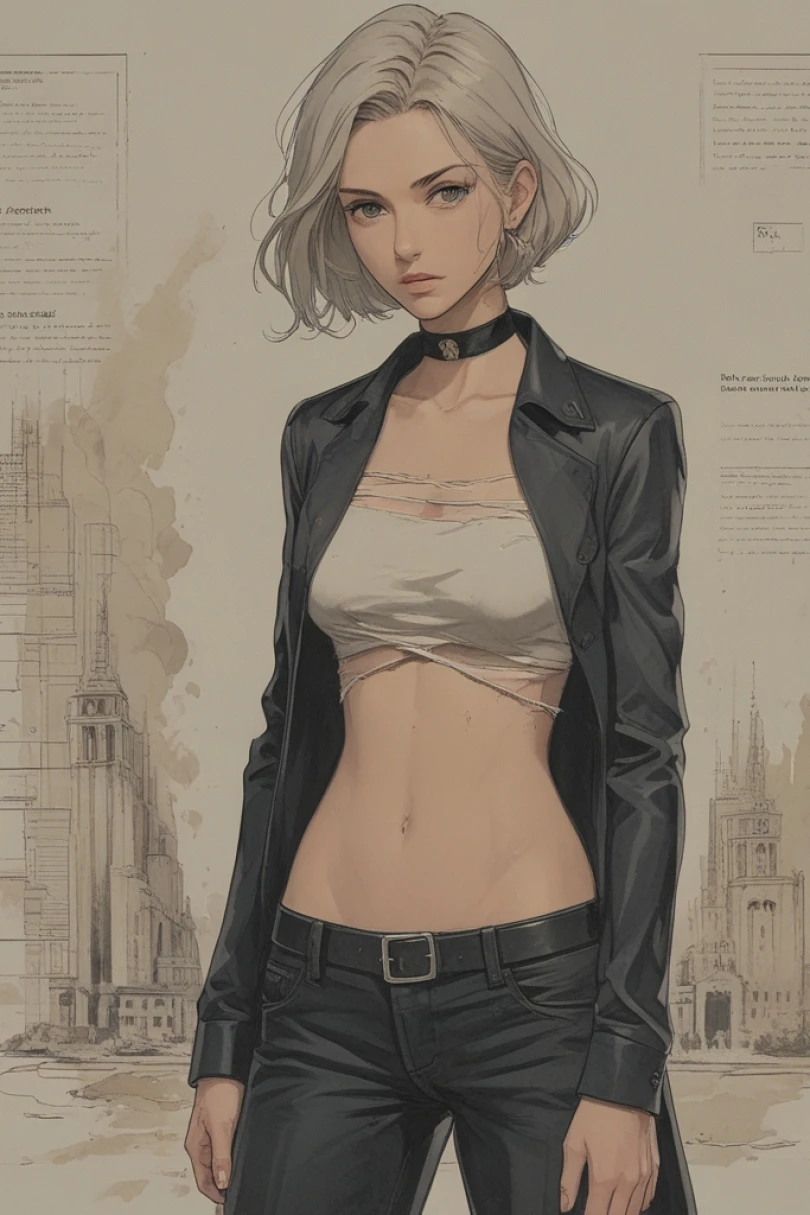 The Last Signature - Detective story cover by Nora Levant Cover for story: The Last Signature