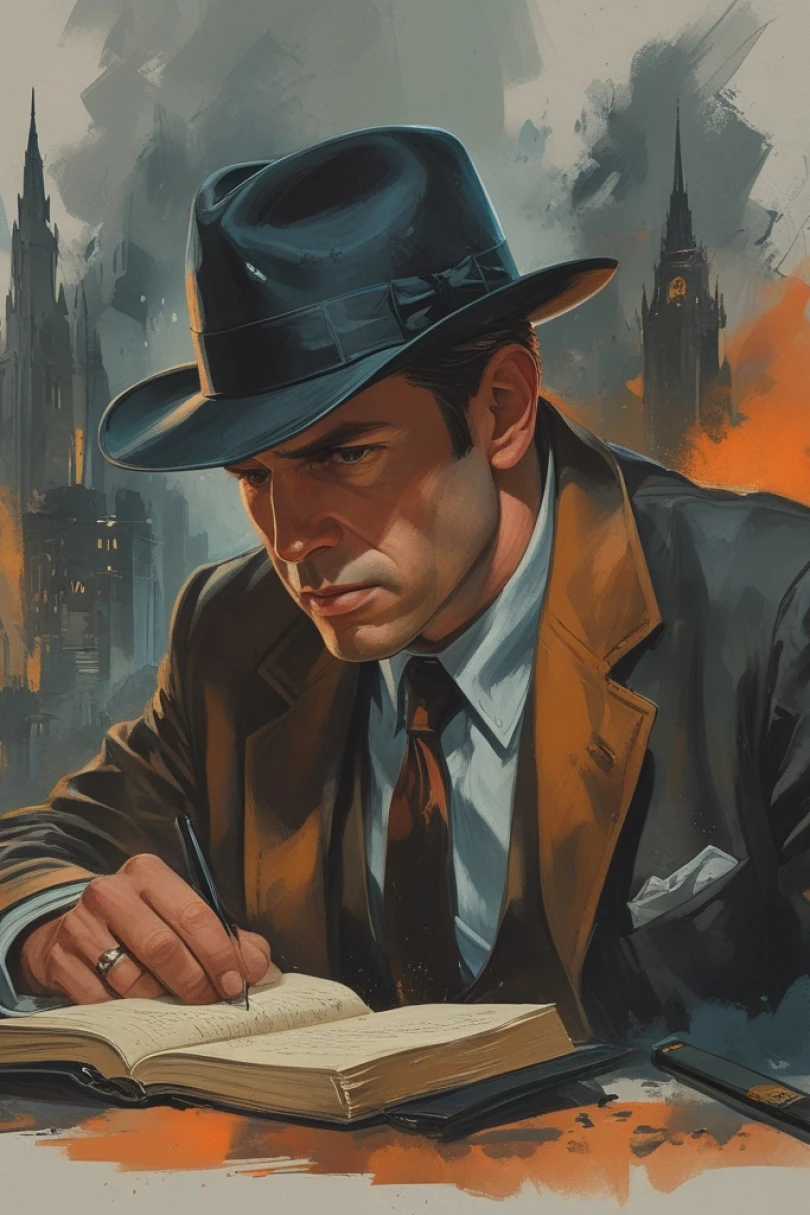 The Fifth Witness - Detective story cover by Victor Ramon Cover for story: The Fifth Witness