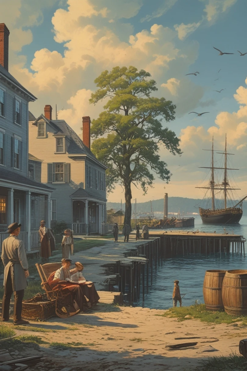 The Harbor's Charter - Historical story cover by Isabelle Faron Cover for story: The Harbor's Charter