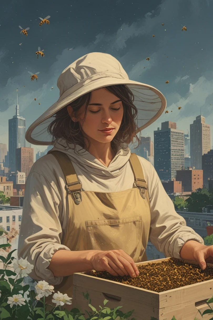 The Woman Who Tends Rooftops - Romance story cover by Helena Carroux Cover for story: The Woman Who Tends Rooftops