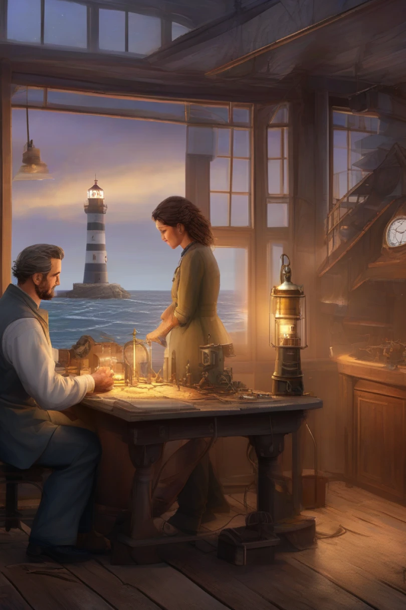 The Lightkeeper's Clock - Romance story cover by Brother Alaric Cover for story: The Lightkeeper's Clock