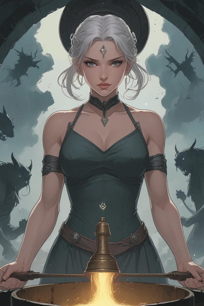 The Bellfounder's Bargain - Dark Fantasy story cover by Theo Rasmus Cover for story: The Bellfounder's Bargain