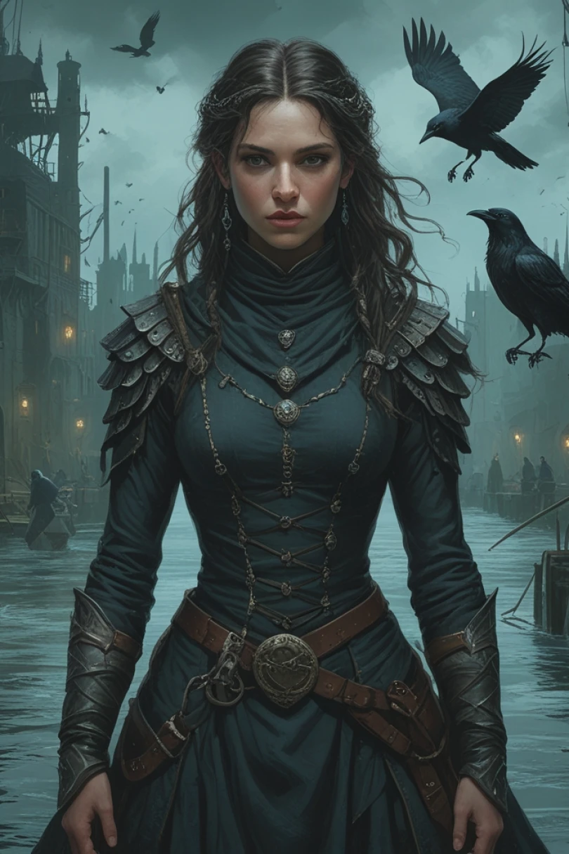 The Salt-Stitch - Dark Fantasy story cover by Nadia Elvaren Cover for story: The Salt-Stitch