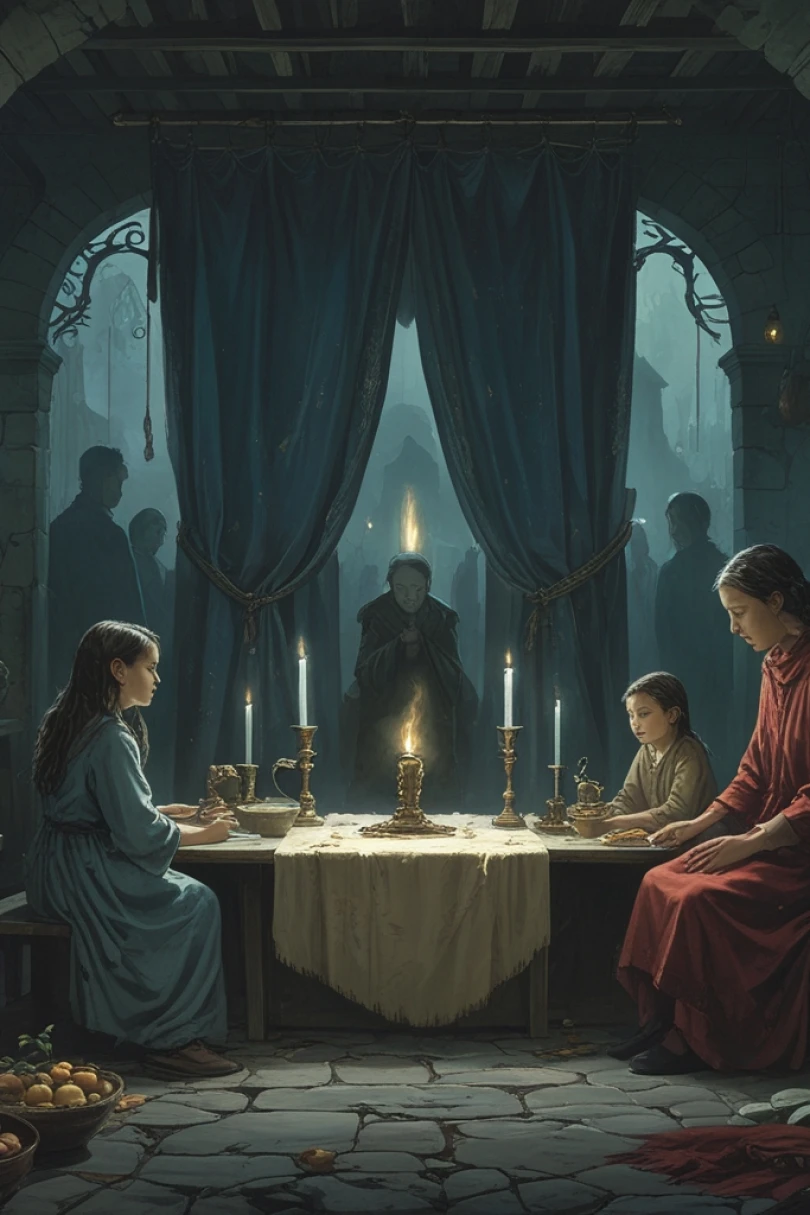 The Hollow Exchange - Dark Fantasy story cover by Giulia Ferran Cover for story: The Hollow Exchange