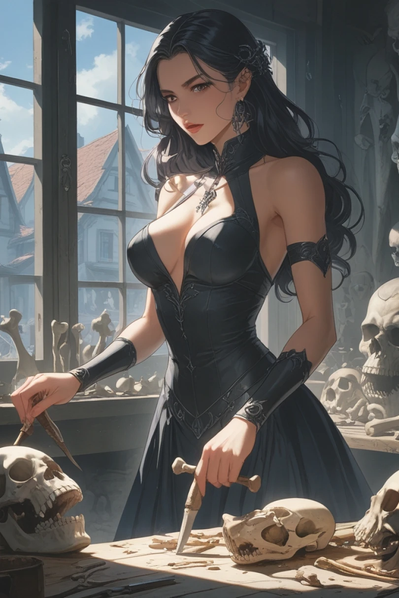 The Carver and the Bone Spire - Dark Fantasy story cover by Oliver Merad Cover for story: The Carver and the Bone Spire