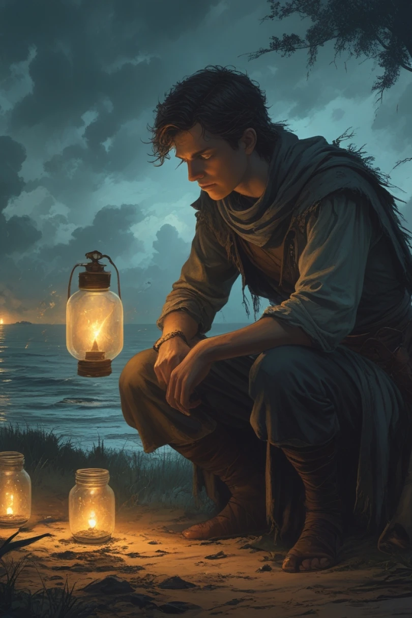 Stitchlight of Brinefell - Dark Fantasy story cover by Sabrina Mollier Cover for story: Stitchlight of Brinefell