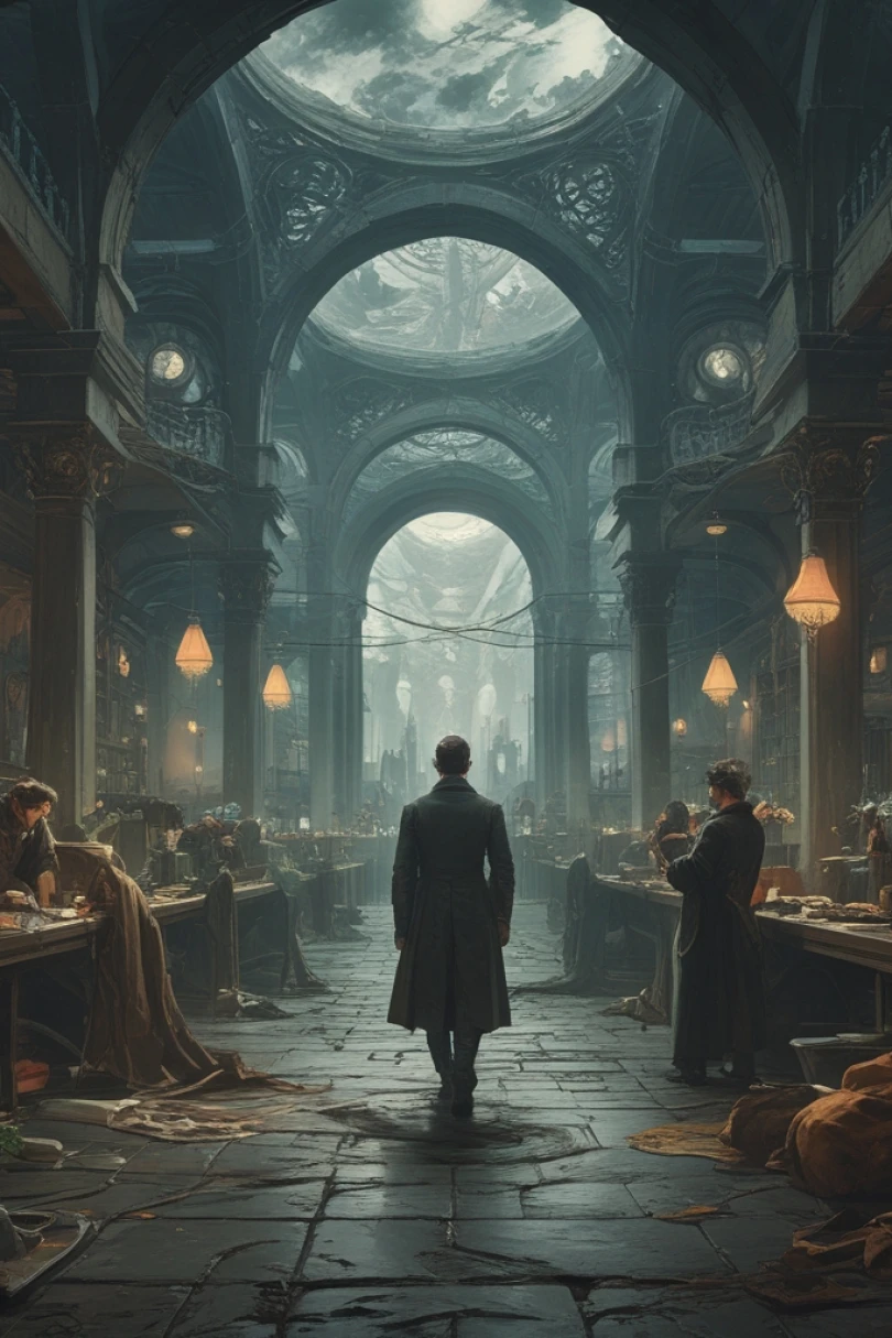 Beneath the Hem of Night - Dark Fantasy story cover by Samuel Grent Cover for story: Beneath the Hem of Night