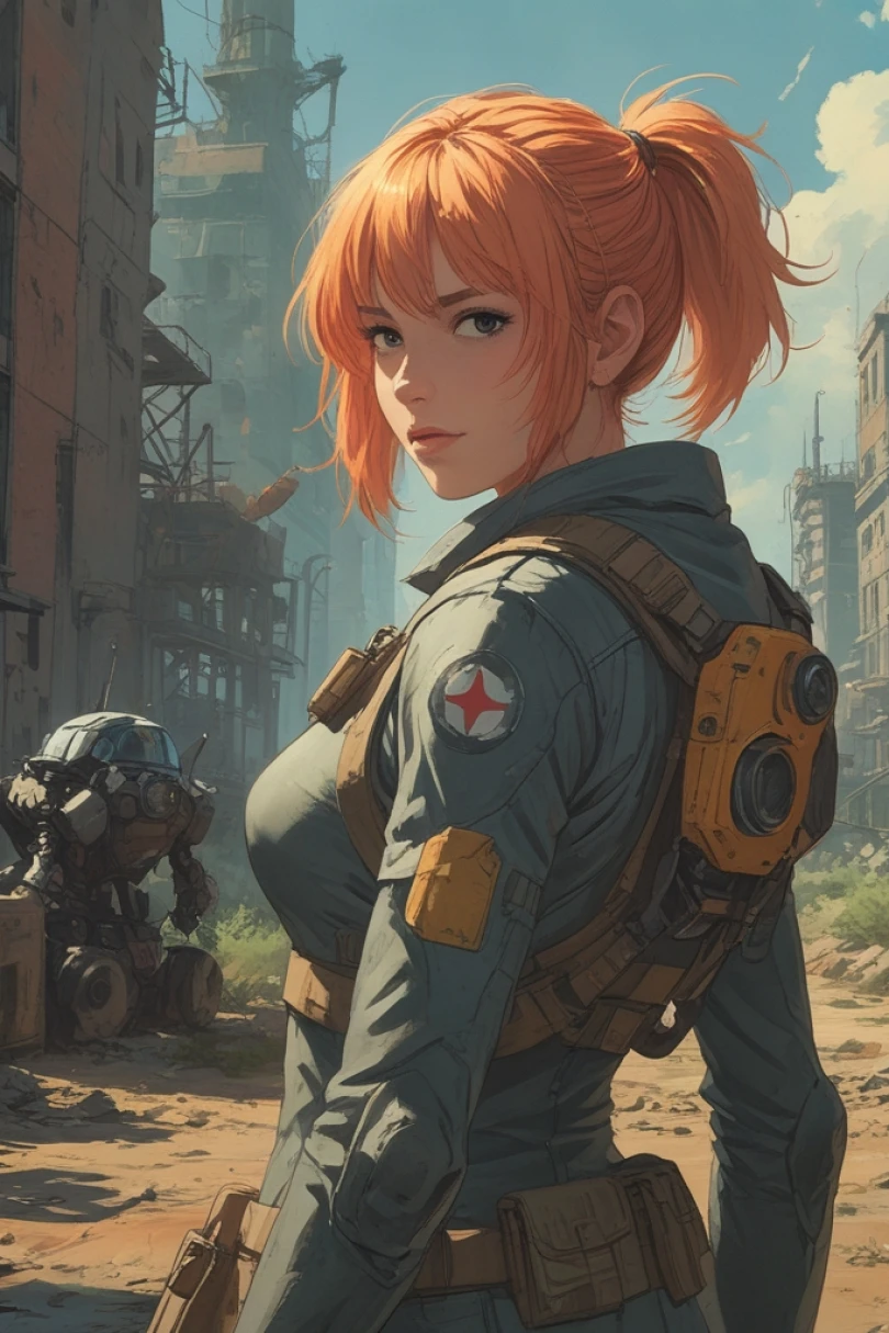 The Sieve and the Vault - Post-Apocalyptic story cover by Sabrina Mollier Cover for story: The Sieve and the Vault