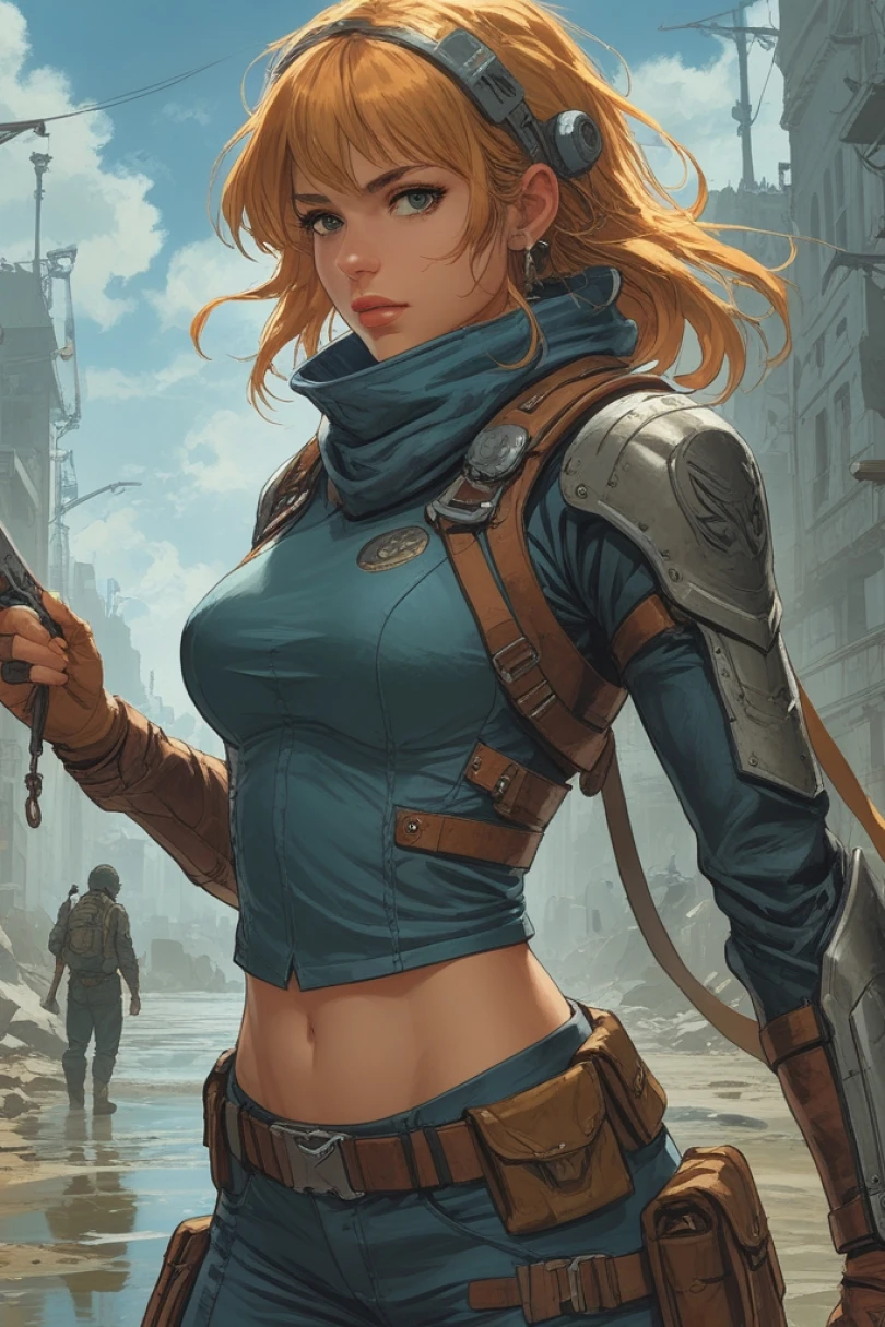 Saltbound Compass - Post-Apocalyptic story cover by Astrid Hallen Cover for story: Saltbound Compass