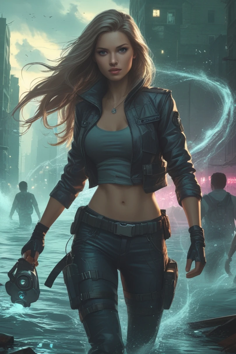 The Grey Lattice - Post-Apocalyptic story cover by Victor Hanlen Cover for story: The Grey Lattice