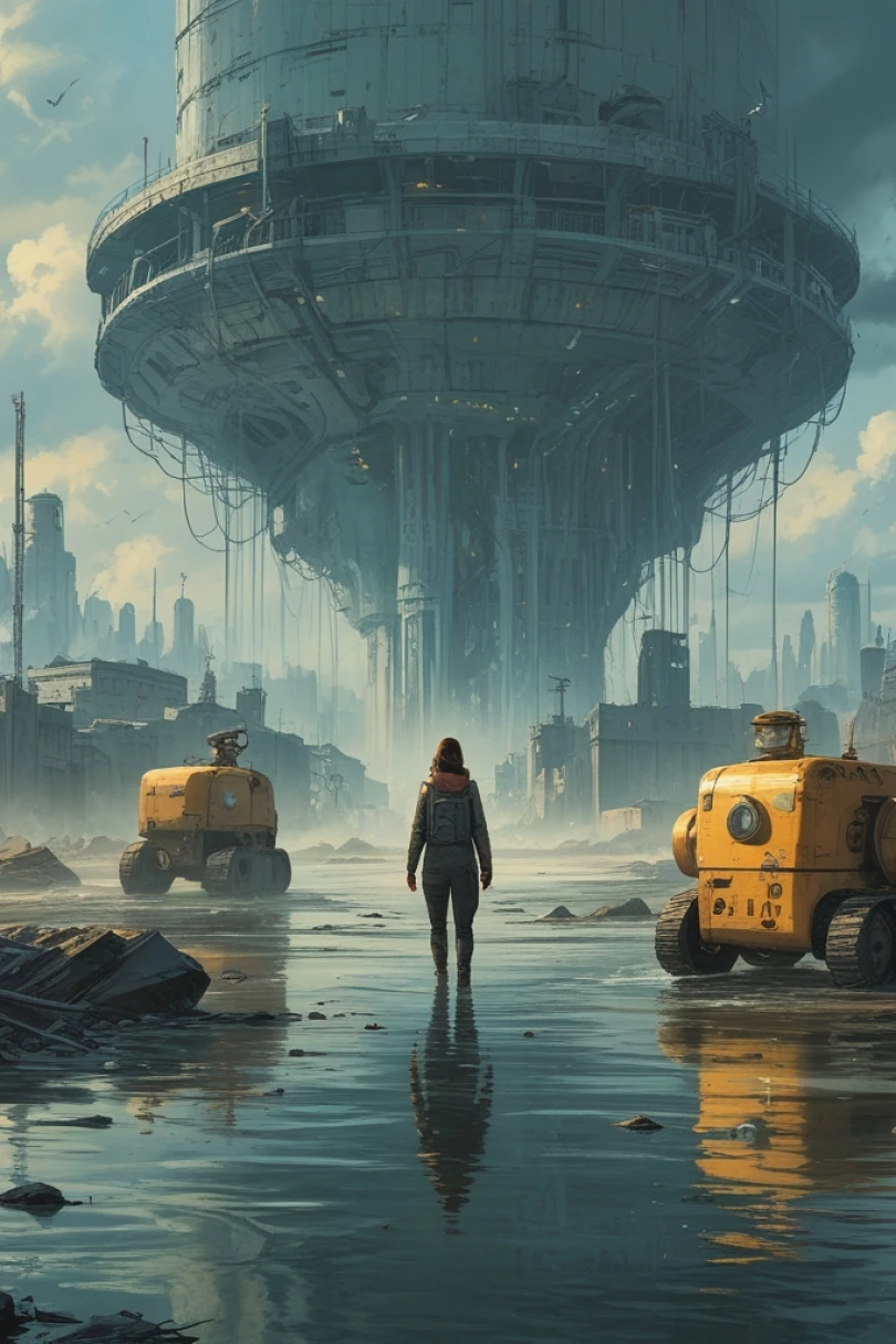 Brine and Sunlight - Post-Apocalyptic story cover by Victor Hanlen Cover for story: Brine and Sunlight