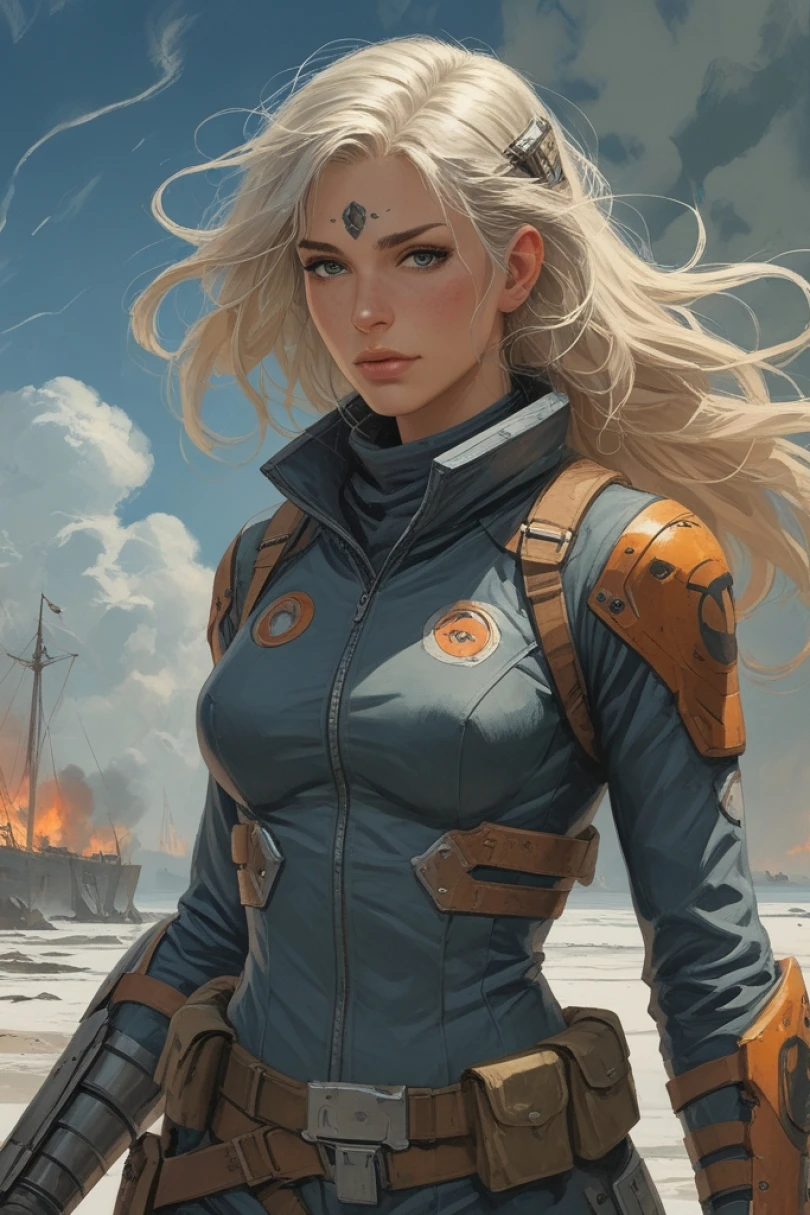 Verdant Tide - Post-Apocalyptic story cover by Celina Vorrel Cover for story: Verdant Tide