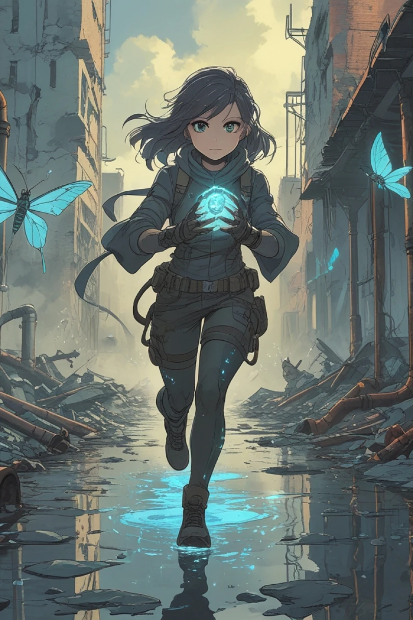The Clear Run - Post-Apocalyptic story cover by Julius Carran Cover for story: The Clear Run