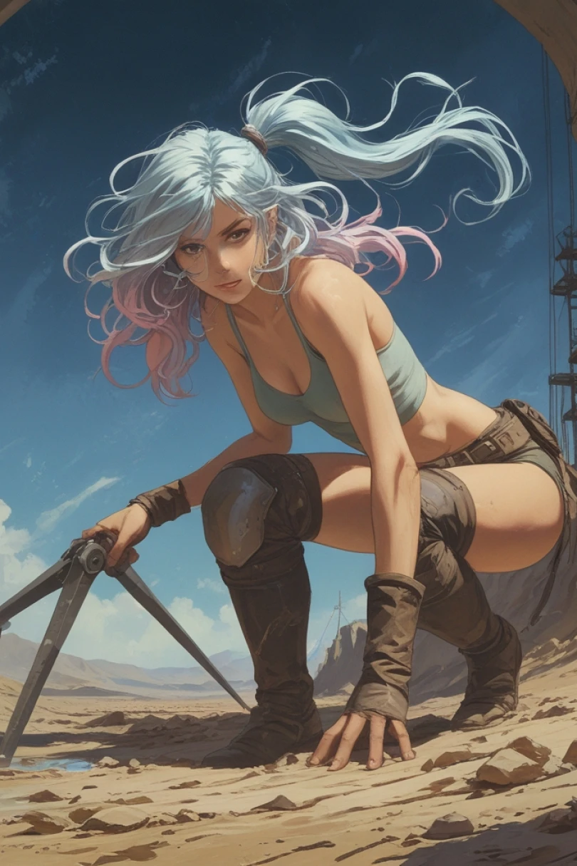 The Humming Well - Post-Apocalyptic story cover by Adeline Vorell Cover for story: The Humming Well