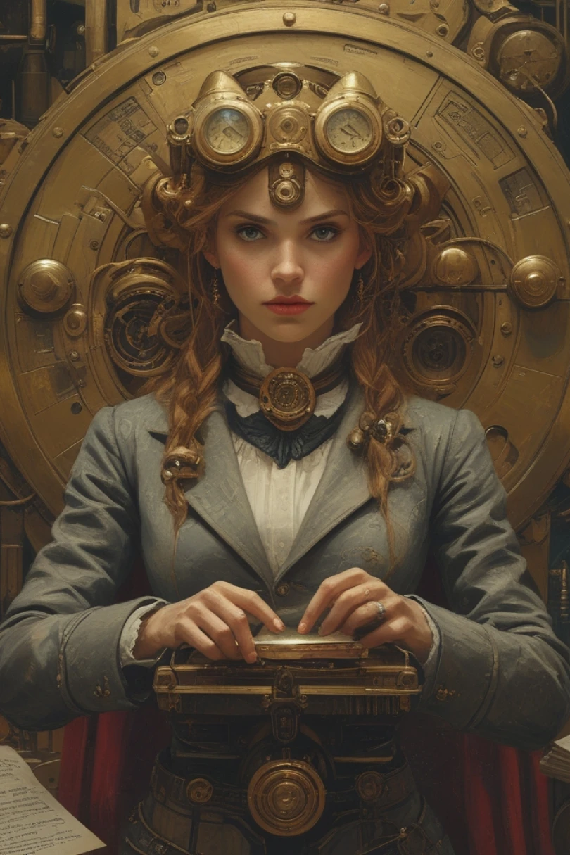 Regulator of Ether - Steampunk story cover by Ulrika Vossen Cover for story: Regulator of Ether