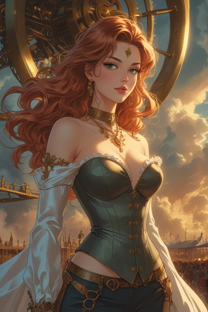 Whispers on the Brass Lattice - Steampunk story cover by Adeline Vorell Cover for story: Whispers on the Brass Lattice