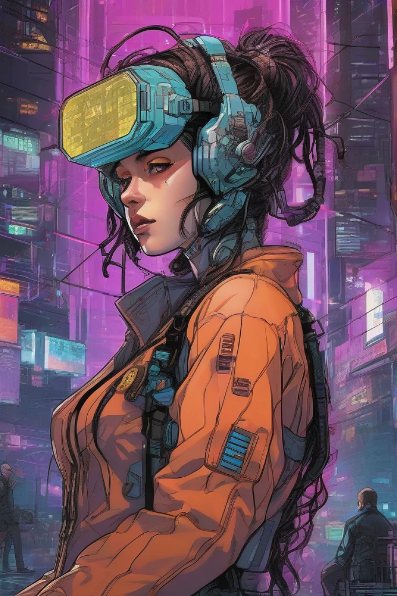 Mnemonic Shard - Cyberpunk story cover by Leonhard Stramm Cover for story: Mnemonic Shard