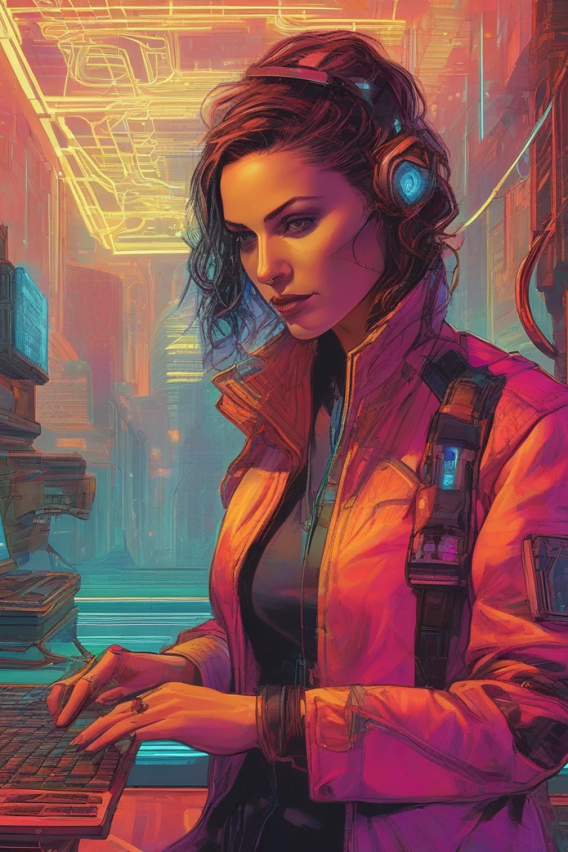 Neon Palimpsest — Chapter 1 - Cyberpunk story cover by Marina Fellor Cover for story: Neon Palimpsest — Chapter 1