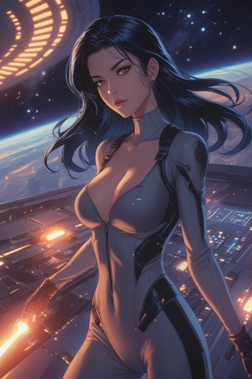 How to Steady a Rotating Sky - Space Opera story cover by Helena Carroux Cover for story: How to Steady a Rotating Sky