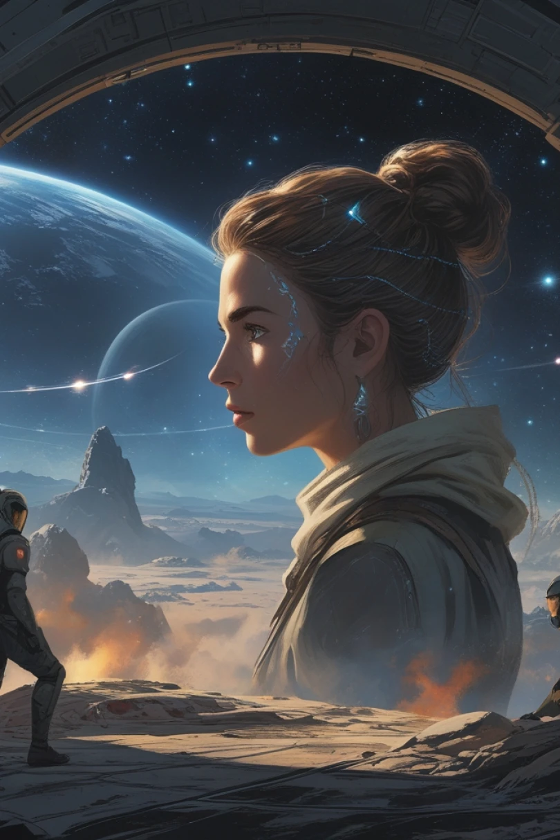 Lattice of the Astraea Gate - Space Opera story cover by Ivana Crestin Cover for story: Lattice of the Astraea Gate