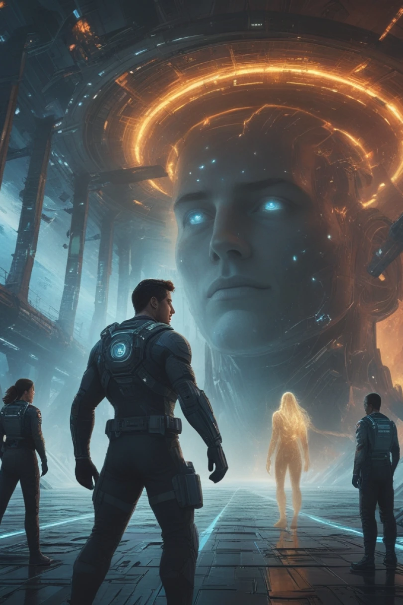 Axiom of the Stars - Space Opera story cover by Elena Marquet Cover for story: Axiom of the Stars