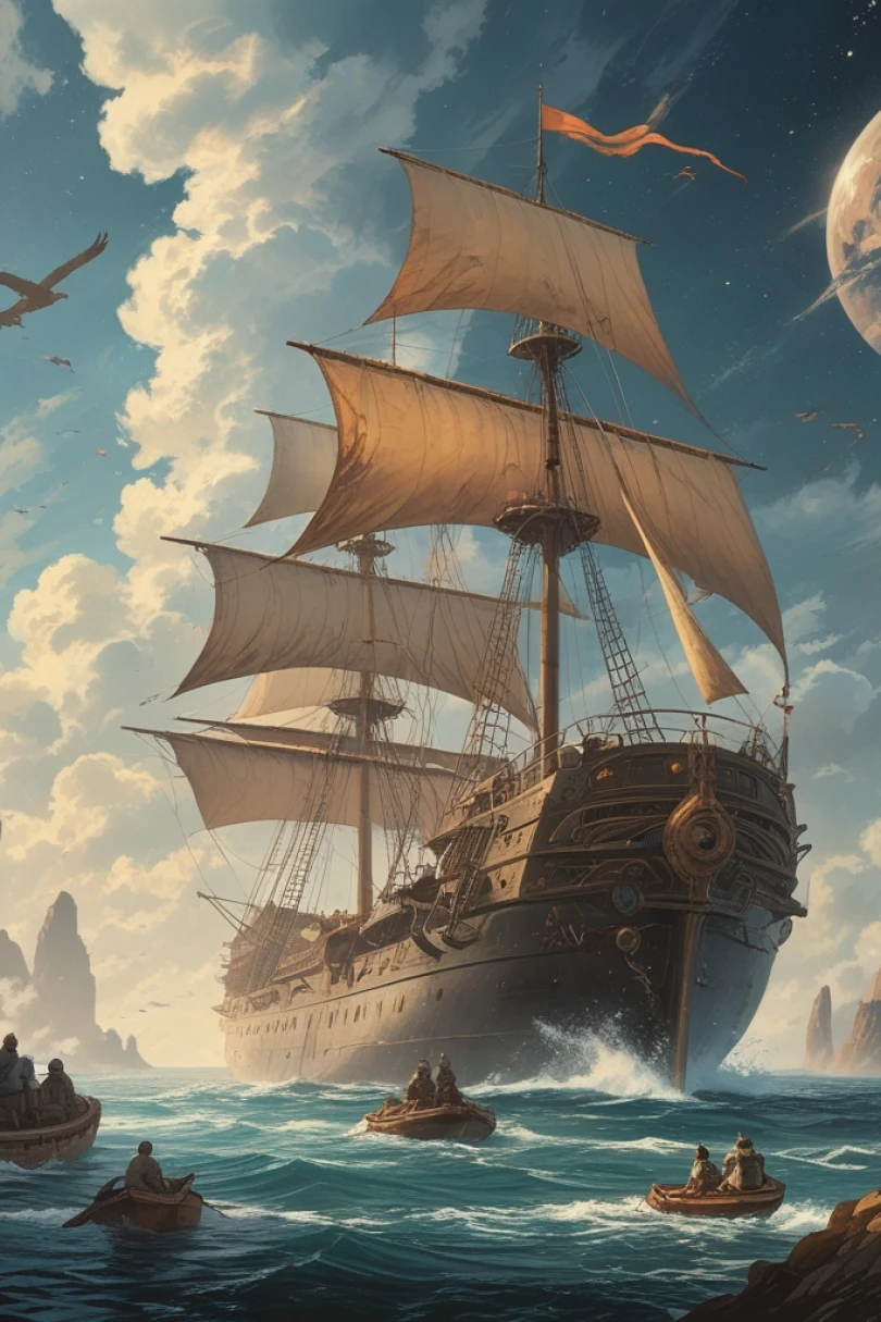 Hull and Heart - Space Opera story cover by Ronan Fell Cover for story: Hull and Heart