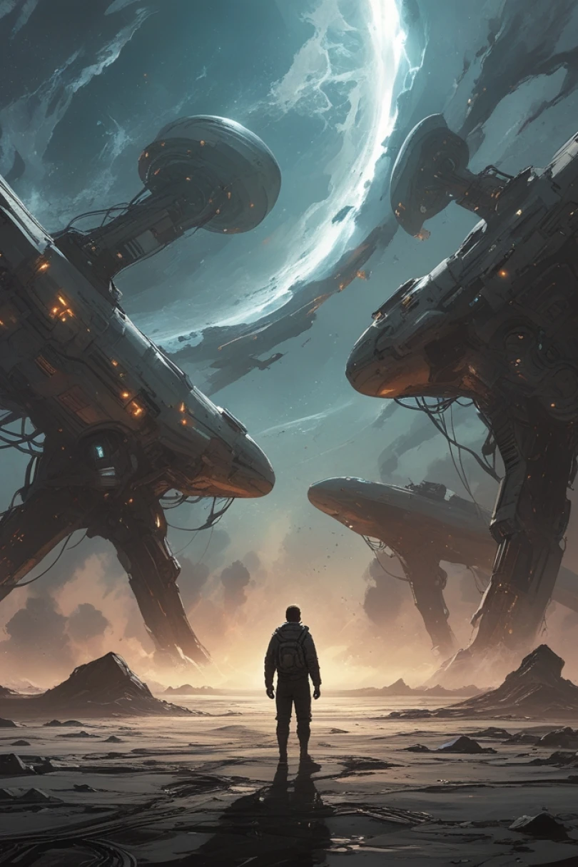 Echoes of the Lattice - Sci-fi story cover by Corinne Valant Cover for story: Echoes of the Lattice