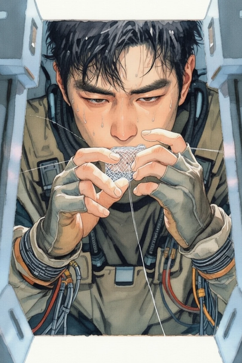 Hushed Threshold - Sci-fi story cover by Stephan Korvel Cover for story: Hushed Threshold