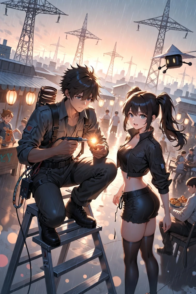 A Network Among Strangers - Sci-fi story cover by Irena Malen Cover for story: A Network Among Strangers