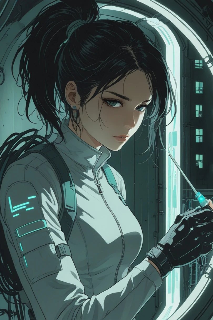 First Link - Sci-fi story cover by Marina Fellor Cover for story: First Link